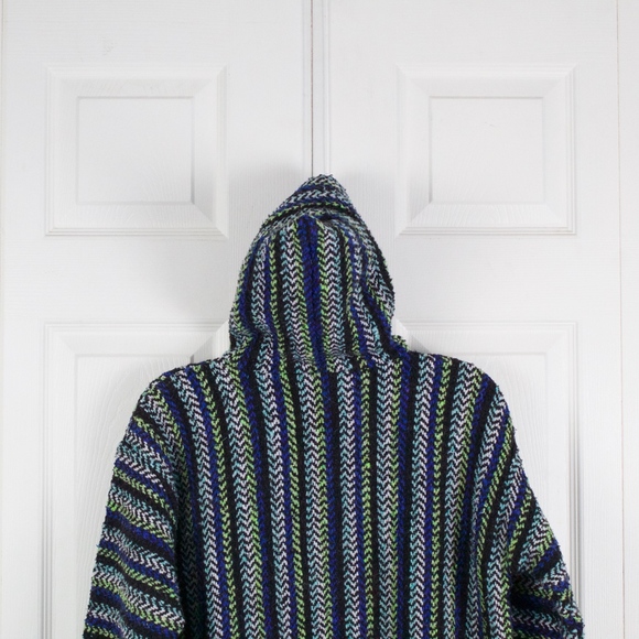 Baja Joe Hippie Drug Rug Pull Over Size S - Picture 4 of 8